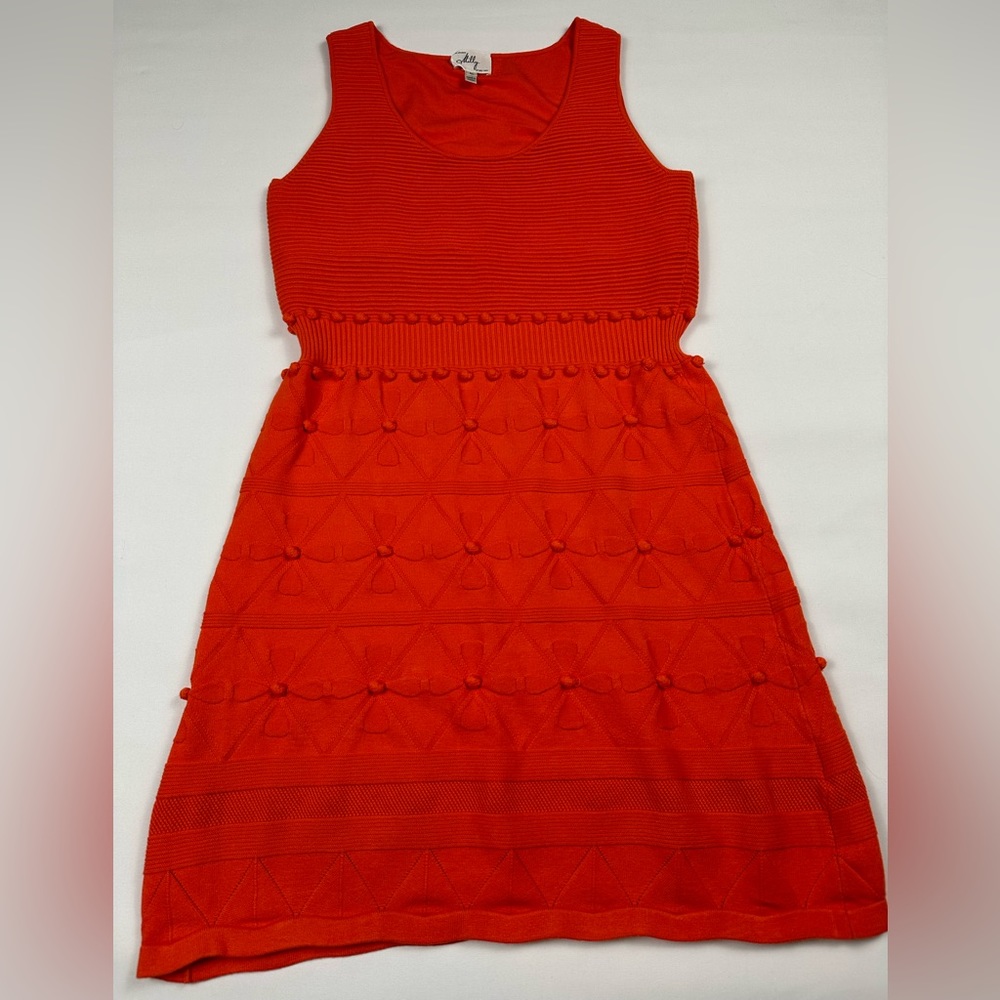 Milly of New York orange knit sleeveless dress size large - Picture 3 of 12